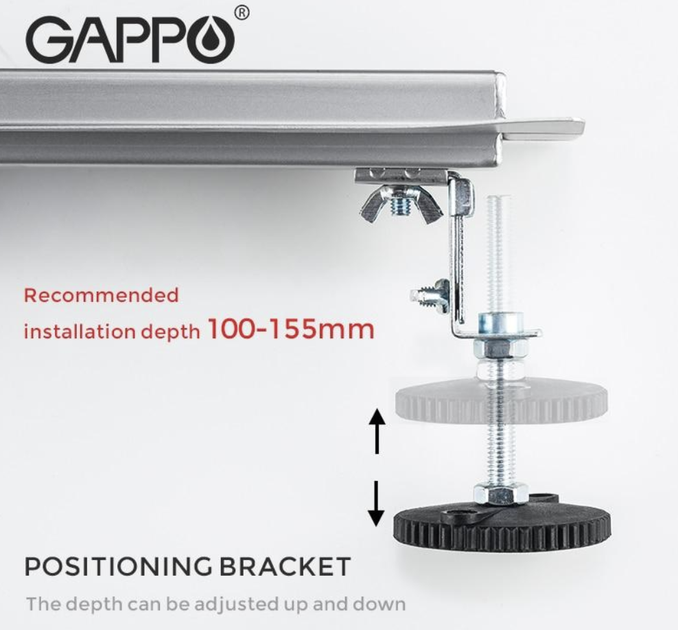 Душевой трап Gappo 1000 мм нержавеющая сталь (сатин) G810007-1 - изображение 5