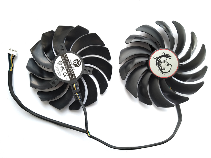 Вентилятор кулер для видеокарты MSI Gaming GTX 750 ti 760 770 780 ti R9  280X PLD10010B12HH PLD10010S12HH (№34)