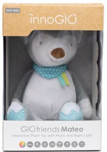 Zabawka dla dzieci InnoGIO GIO Friends Mateo Interactive Plush Toy GIO-882 muzyczna (5904405021132) - obraz 4