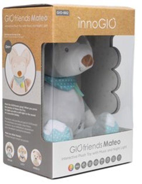 Zabawka dla dzieci InnoGIO GIO Friends Mateo Interactive Plush Toy GIO-882 muzyczna (5904405021132) - obraz 9
