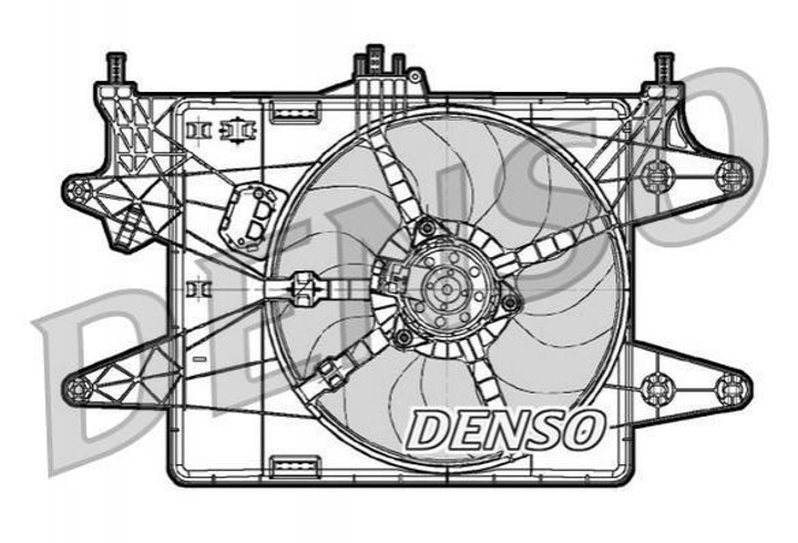 Вентилятор охлаждения двигателя DENSO DER09082 Fiat Doblo 51758856 - изображение 1