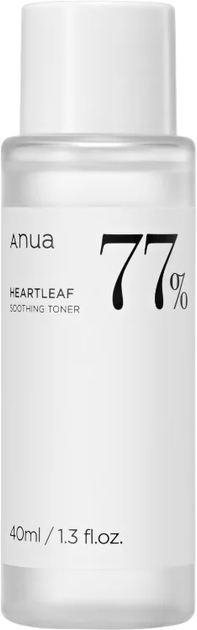 Успокаивающий тонер для лица ANUA Heartleaf 77% Soothing Toner 40 мл (8809640731457) - Фото 1 Успокаивающий тонер для лица ANUA Heartleaf 77% Soothing Toner 40 мл (8809640731457) - изображение 1