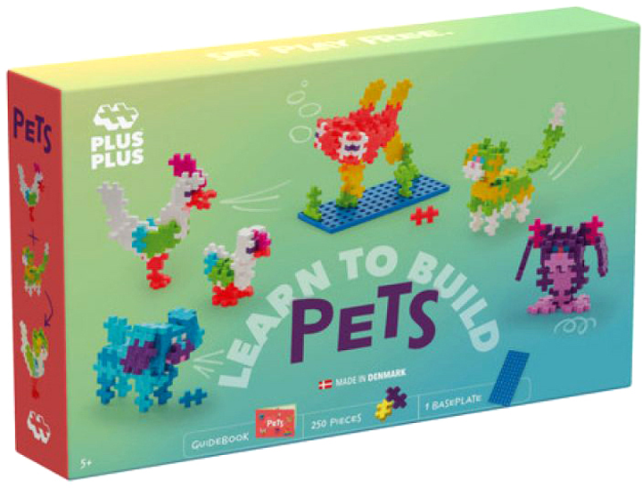 Klocki konstrukcyjne Plus-Plus Learn to Build Pets 275 elementów (5710409108836) - obraz 1