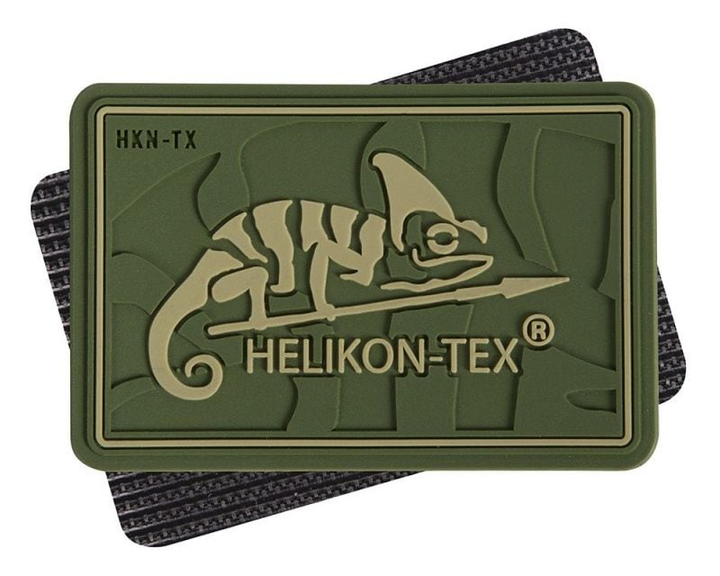 Шеврон Helikon-tex® Logo - ПВХ - Олив Green (opt-M-T-1163) - изображение 1