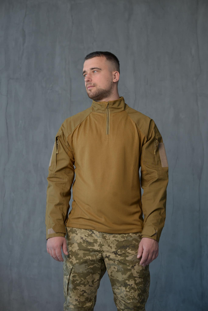 Тактический костюм «Military» цвет койот Рубашка убакс + штаны кайман 48 - изображение 7