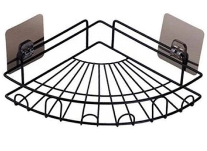 Кутова полиця для ванни Stenson TL00408 23x6 см, чорна - зображення 2