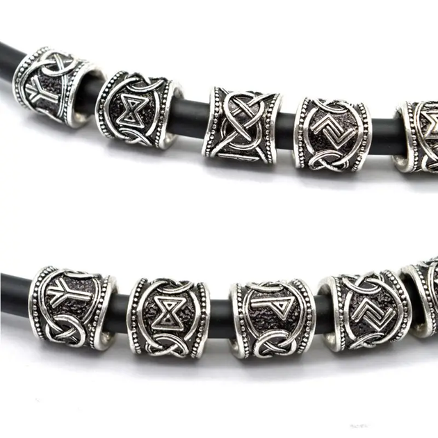 Набор бусин (руны) викингов для бороды и волос 24 шт./компл. Viking - изображение 8
