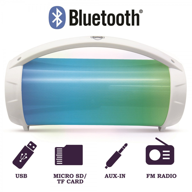Портативна колонка Lexibook iParty Bluetooth Speaker з підсвічуванням і мікрофоном (3380743086170) - зображення 2