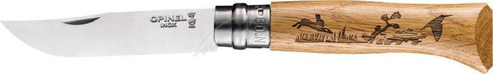 Ніж Opinel №8 VRI "Заєць", дуб,204.78.87 - зображення 1