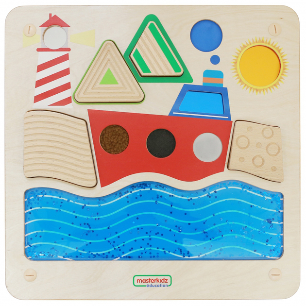 Tablica Edukacyjna Sensoryczna Masterkidz Montessori Żeglowanie Ocean (6955920014658) - obraz 1