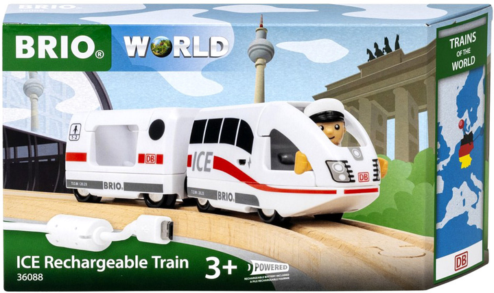 Локомотив Brio Trains of the World Ice Rechargeable Train (7312350360882) - зображення 1