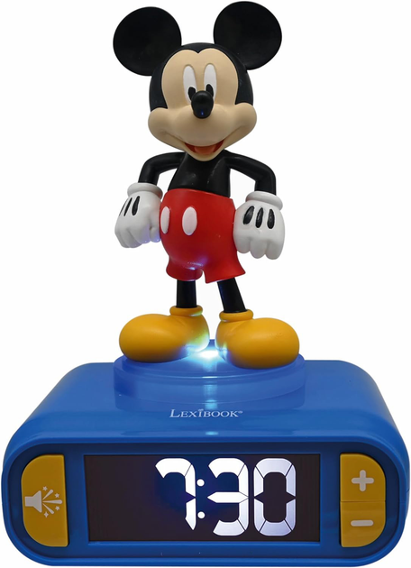 Lampka nocna-budzik Lexibook Nightlight Alarm Clock With Sounds Mickey (3380743101088) - obraz 2