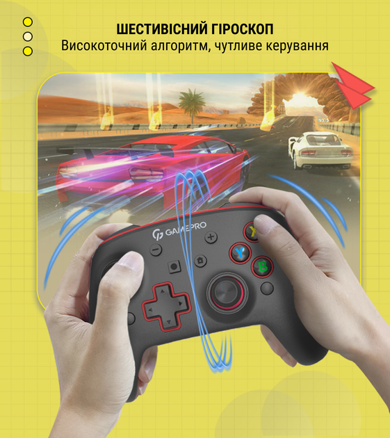 Бездротовий геймпад GamePro MG1200 Black-Blue - зображення 8