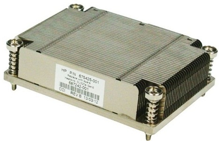 Радиатор для процессора 1U HP DL320e Gen8 (687242-001) s1151, 100х75x28мм Б/У - изображение 1