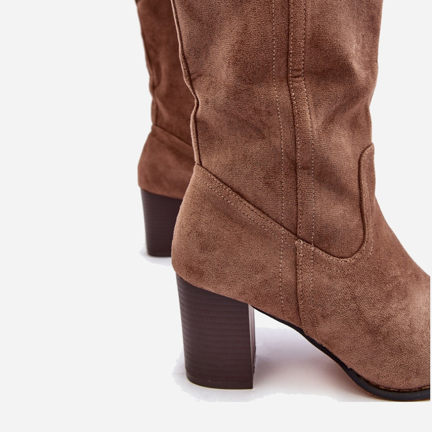 Kowbojki damskie niskie Danell 37 Ciemnobeżowe (5905677956382) - obraz 7