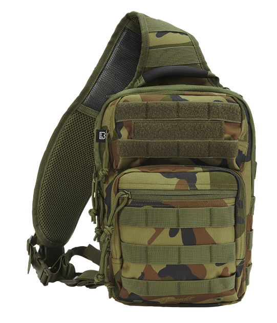 Тактическая сумка-рюкзак Brandit-Wea US Cooper sling medium(8036-10-OS) woodland, 8L - изображение 1