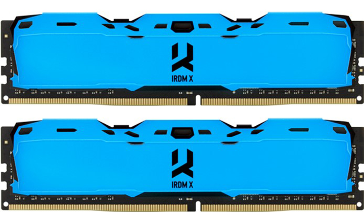 Оперативна пам'ять Goodram DDR4-3200 32768MB PC4-25600 (Kit of 2x16384) IRDM X Blue (IR-XB3200D464L16A/32GDC) - зображення 1