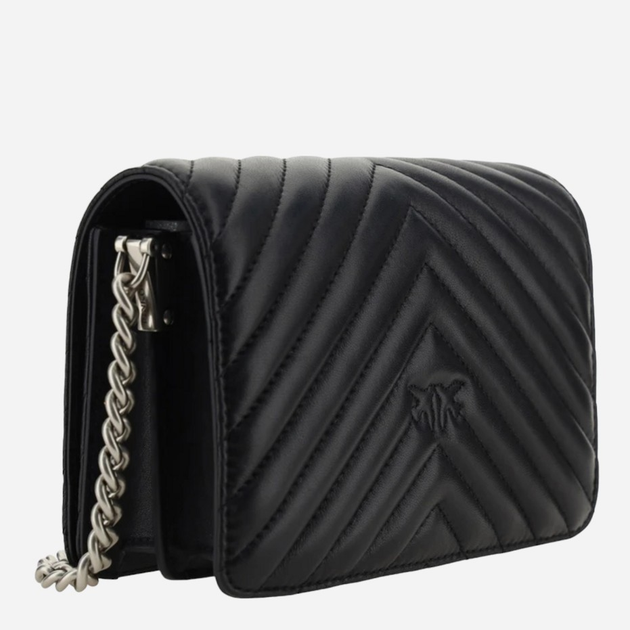 Torebka crossbody damska ze skóry naturalnej Pinko Love Click Mini 100067A0GK-Z99O Czarna (8057769088321) - obraz 3
