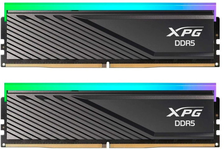 Оперативная память ADATA DDR5-6400 32768MB PC5-51200 (Kit of 2x16384) Lancer Blade RGB Black (AX5U6400C3216G-DTLABRBK) - изображение 1
