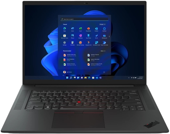 Ноутбук Lenovo ThinkPad P1 Gen 6 (21FV000UMH) Black Paint - зображення 1