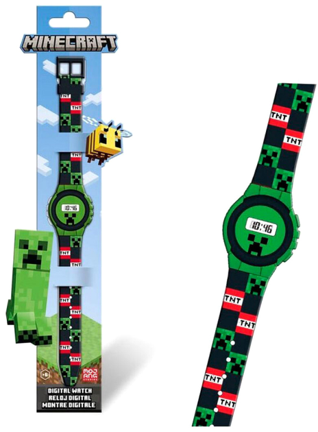 Cyfrowy zegarek na rękę Euromic Digital Wrist Watch Minecraft (8435507874762) - obraz 1