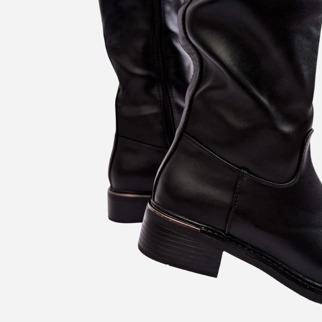 Жіночі чоботи Aviare 39 Чорні (5905677972849) - зображення 7