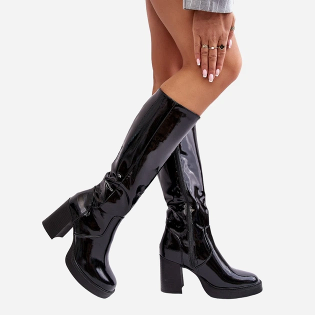 Жіночі чоботи Efatina 40 Чорні (5905677956542) - зображення 7