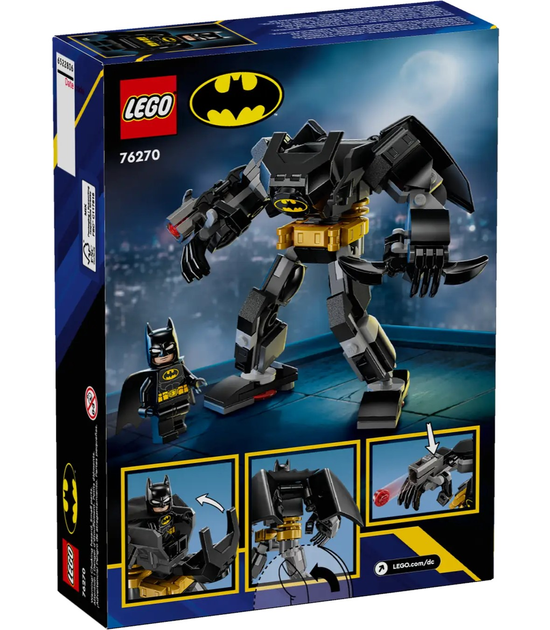 Zestaw klocków Lego DC Mechaniczna zbroja Batmana 140 elementów (76270) - obraz 1