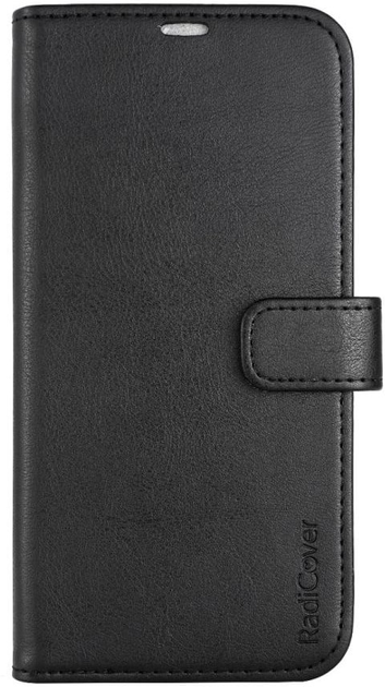 Etui z klapką RadiCover Radiation Protection Wallet Vegan Leather do Apple iPhone 14 Plus Black (5712869102799) - obraz 1