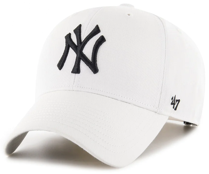 Кепка 47 Brand NEW YORK YANKEES RAISED BASIC білий Уні OSFA - Фото 1 Кепка 47 Brand NEW YORK YANKEES RAISED BASIC білий Уні OSFA - зображення 1