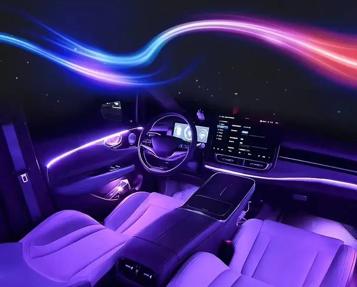 Універсальне неадресне контурне LED підсвічування DYNAMIC Ambient Light у салон авто 14 в 1 - зображення 4