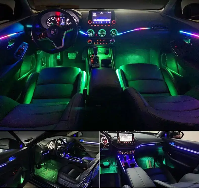 Универсальная контурная LED подсветка DYNAMIC Ambient Light в салон авто 18 в 1 - изображение 2