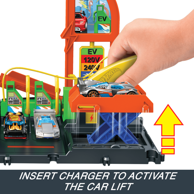 Zestaw do zabawy Hot Wheels City Superstacja ładowania samochodów (0194735195107) - obraz 4