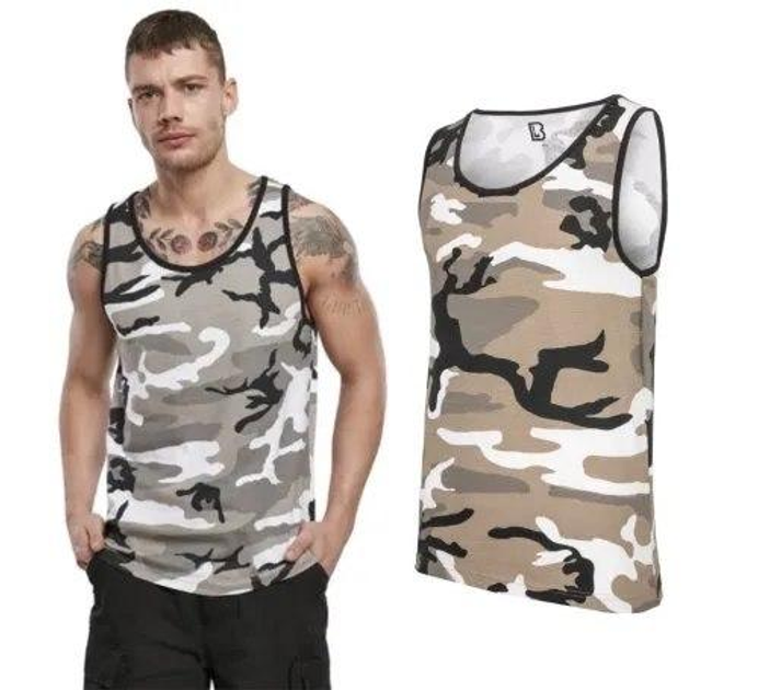Тактическая майка, футболка без рукавов армейская 100% хлопка Brandit Tank Top Urban XL - изображение 2