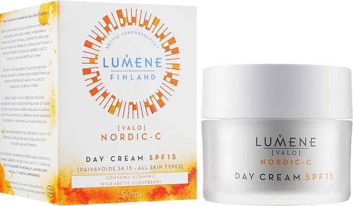 Крем для обличчя Lumene Valo Nordic-C Day Cream SPF 15 50 мл (6412600802429) - зображення 2