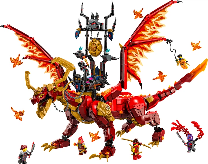 赤 セットアップDRAGON YOU WITH サイズ2 Конструктор LEGO Ninjago Dragon Motion Sources 1716 деталей (71822