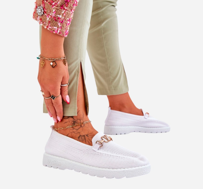 Buty wsuwane damskie Alena 39 Białe (3072848324645) - obraz 8