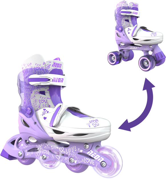 Роликовые коньки Neon Combo Skates Сиреневый Размер 30-33 (NT09L4) - изображение 1