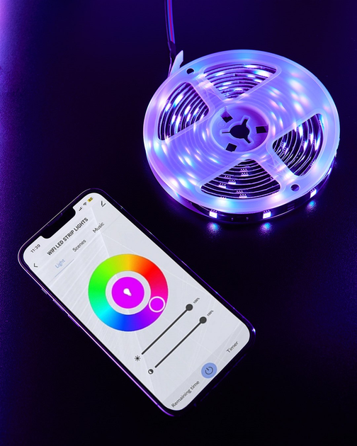 Розумна світлодіодна стрічка RZTK Smart LED 3 USB RGB - зображення 14