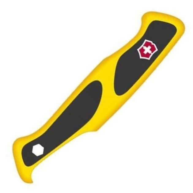 Накладка на ручку ножа Victorinox RangerGrip (130мм), передня, жовта-чорна C9738.C1 - зображення 1