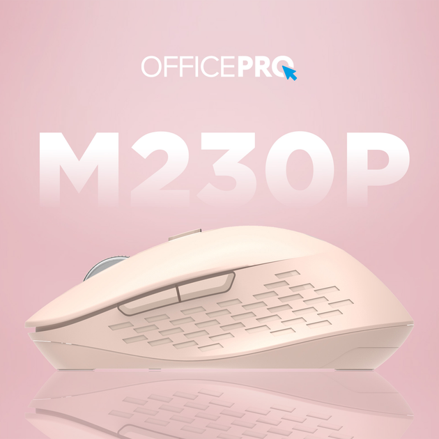Мышь OfficePro Silent Click Wireless/Bluetooth Pink (M230P) - изображение 5