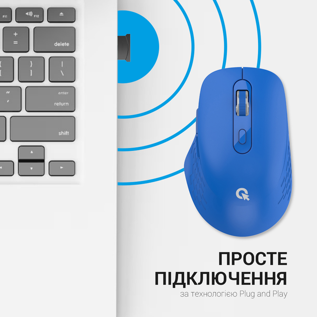 Мышь OfficePro Silent Click Wireless/Bluetooth Blue (M230C) - изображение 8