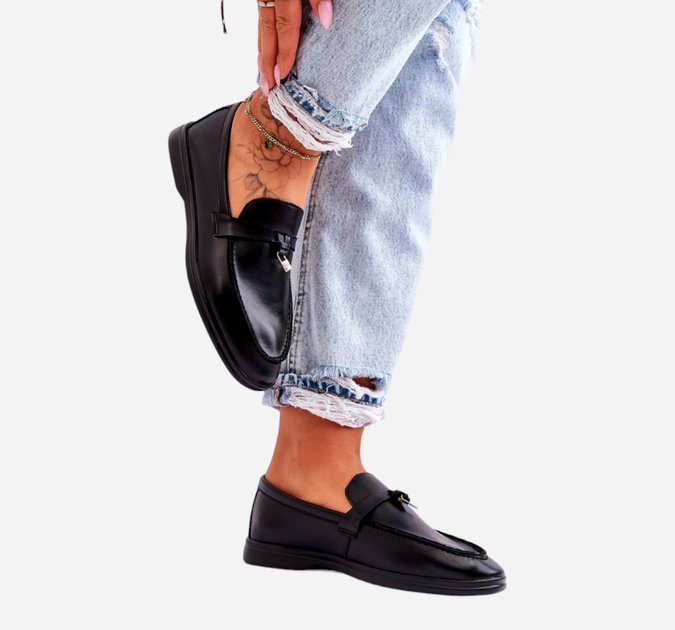 Жіночі мокасини Cortez 40 Чорні (5905677455762) - зображення 3