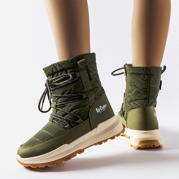 Śniegowce damskie krótkie ocieplane Lee Cooper LCJ-23-44-1988L 36 23.5 cm Khaki (5904292127313) - obraz 2