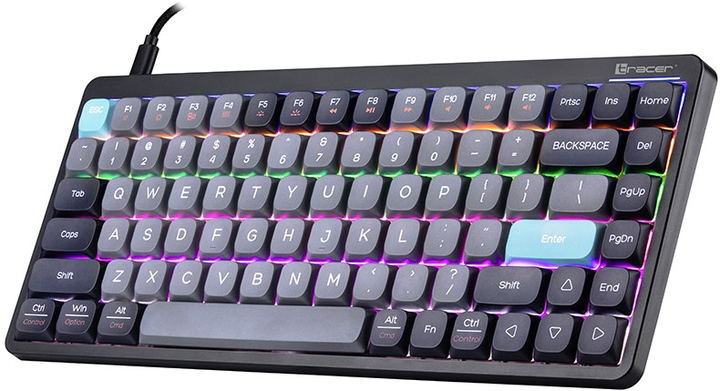 Klawiatura bezprzewodowa Tracer FINA 84 Outemu Red Wireless Blackcurrant (TRAKLA47308) - obraz 3