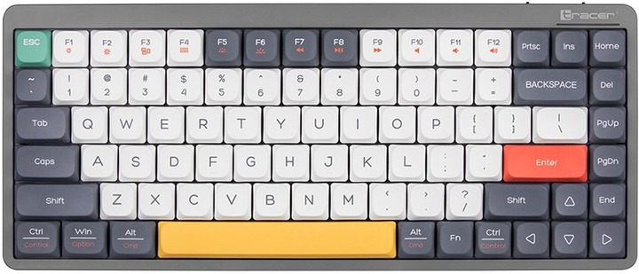 Клавіатура бездротова Tracer FINA 84 Outemu Red Wireless Grey (TRAKLA47279) - зображення 1