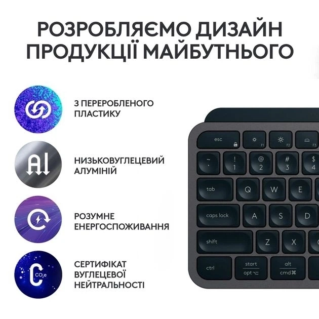 Клавиатура беспроводная Logitech MX Keys S Plus Palm Rest Graphite (920-011589) - изображение 8