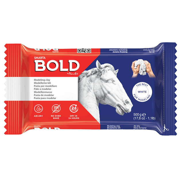 Маса для моделювання Bold, біла, самозастигаюча, 500 г, Smarta 30000610 8683451100615 - Фото 1 Маса для моделювання Bold, біла, самозастигаюча, 500 г, Smarta 30000610 8683451100615 - изображение 1