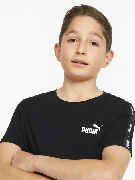 T-shirt chłopięcy sportowy Puma Ess Tape Tee B 84730001 170-176 cm Czarny (4064535664539) - obraz 3