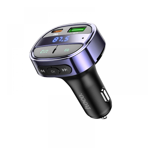 Модулятор Hoco E70 PD30W+QC3.0 BT FM transmitter Колір Чорний - зображення 4